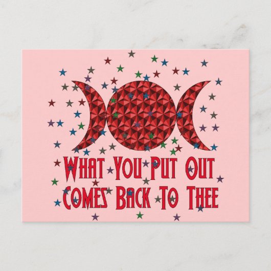 Wiccan Karma Postkarte (Vorderseite)