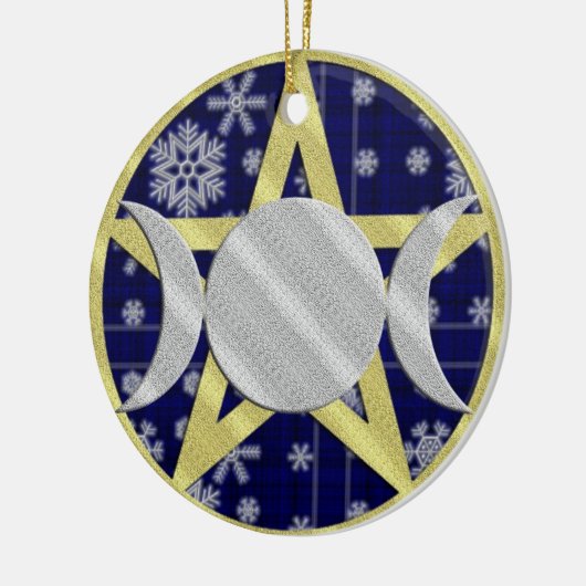 Wiccan Keramikornament (Links)