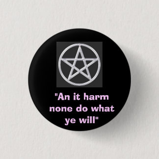 Wiccan Knopf Button