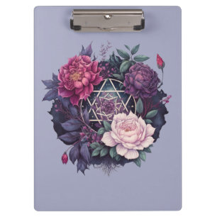 Wiccan Lavender Pyrenäen Pentagramm Pocket Folder Klemmbrett