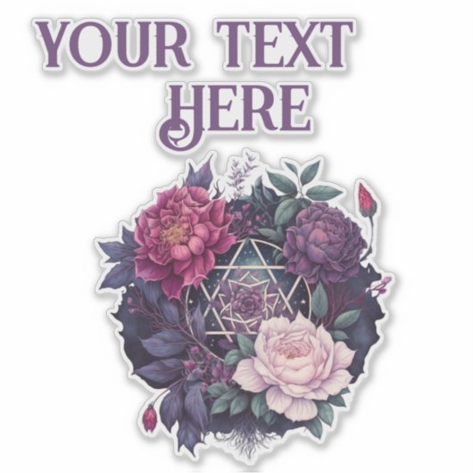 Wiccan Lavender Pyrenees Pentagramm Vinyl Sticker (Vorderseite)