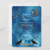 Wiccan Magic Constellation Ungewöhnliche Hochzeit Einladung (Vorderseite)