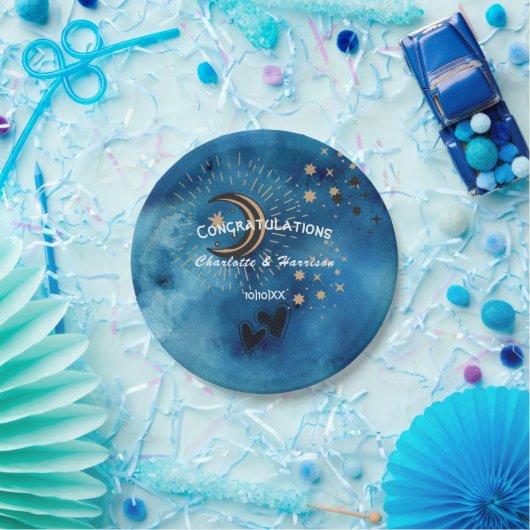 Wiccan Magic Constellation Ungewöhnliche Hochzeit Pappteller (Party)
