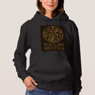 Wiccan Mestiza Aztekinspiriertes Pentagramm-Logo Hoodie