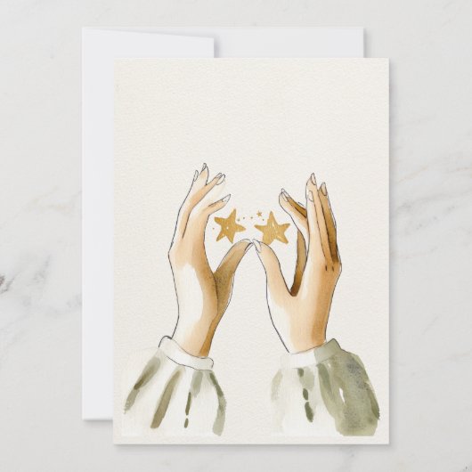 Wiccan Moon Boho Celestial Brautparty Einladung (Rückseite)