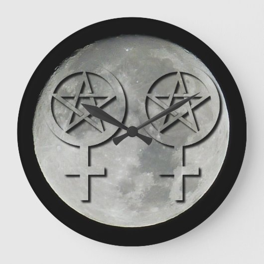 Wiccan Moon Lesbian Handfastzeit Uhr (Vorderseite)
