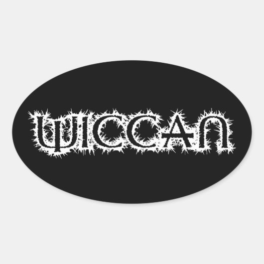wiccan ovaler aufkleber (Vorderseite)