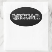 wiccan ovaler aufkleber (Tasche)
