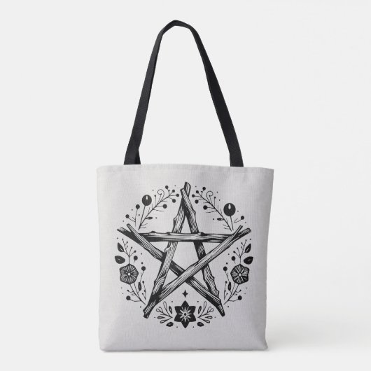 Wiccan Pagan Pentagramm Tasche (Rückseite)