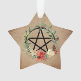 Wiccan Pagan Wreath Pentagramm Ornament