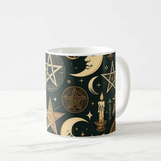 Wiccan Pattern 2 Kaffeetasse (VorderseiteRechts)