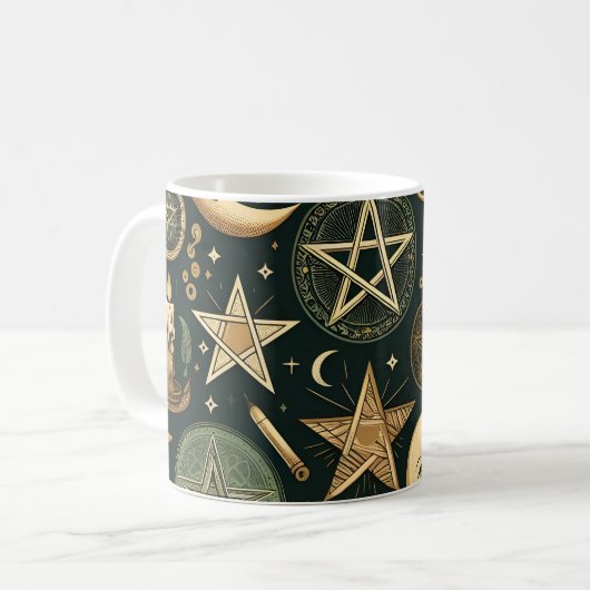 Wiccan Pattern 2 Kaffeetasse (Vorderseite Links)