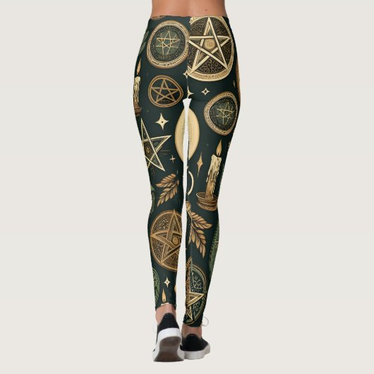 Wiccan Pattern 2 Leggings (Rückseite)