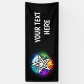 Wiccan pentagram banner (Vertikal)