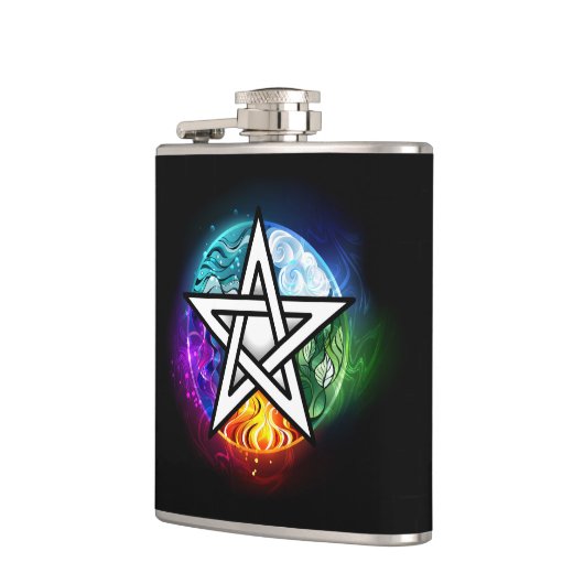 Wiccan pentagram flachmann (Links)