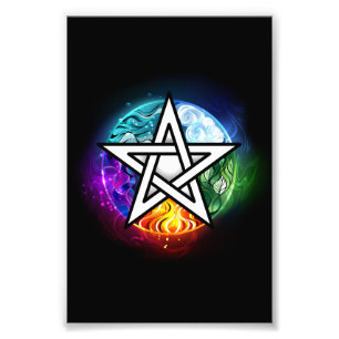 Wiccan pentagram fotodruck