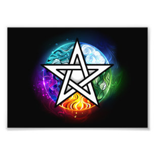 Wiccan pentagram fotodruck