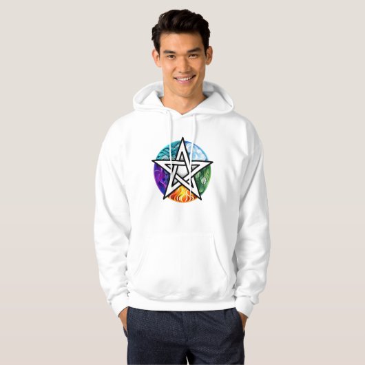 Wiccan pentagram hoodie (Vorne ganz)