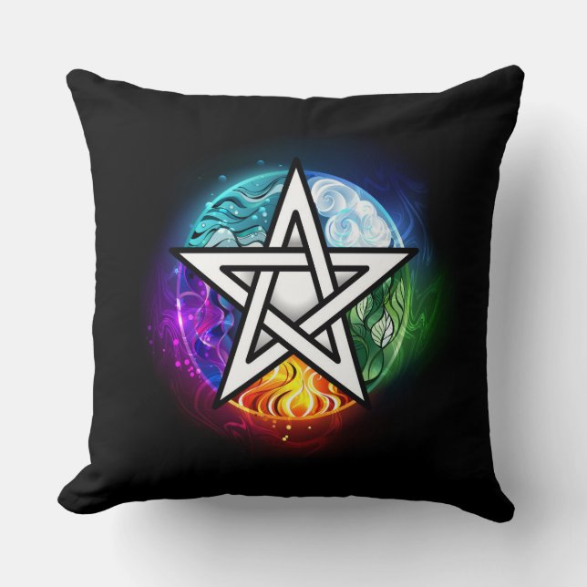 Wiccan pentagram kissen (Vorderseite)