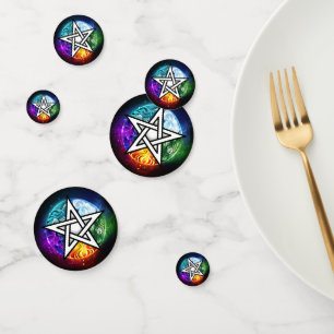 Wiccan pentagram konfetti