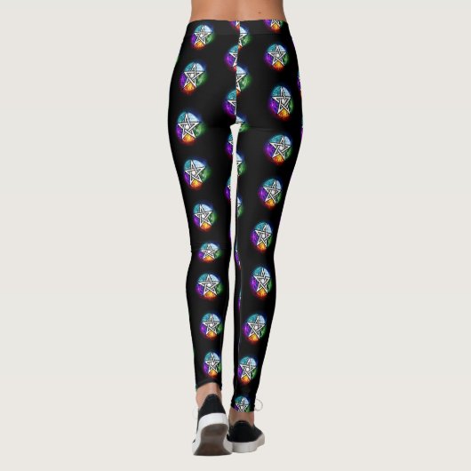 Wiccan pentagram leggings (Rückseite)