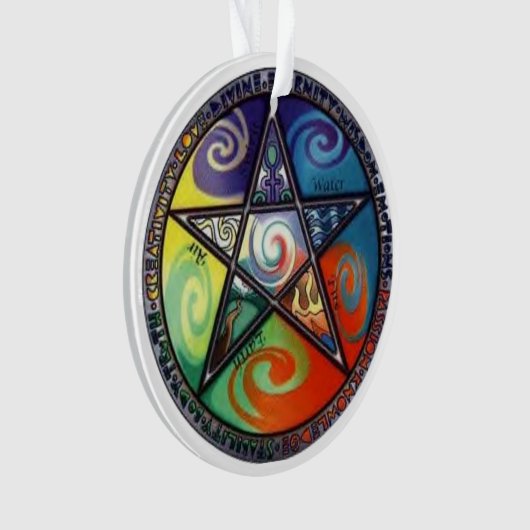 Wiccan Pentagram Ornament (Vorderseite)
