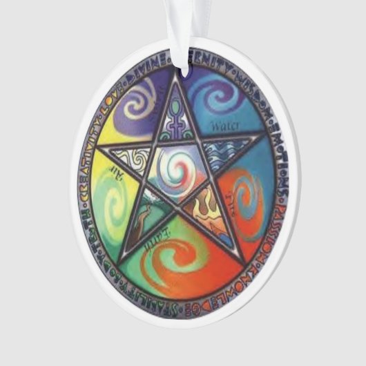 Wiccan Pentagram Ornament (Vorderseite)