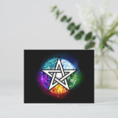 Wiccan pentagram postkarte (Stehend Vorderseite)