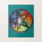 Wiccan Pentagram Puzzle (Vertikal)