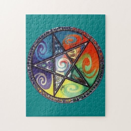 Wiccan Pentagram Puzzle (Vertikal)