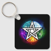 Wiccan pentagram schlüsselanhänger (Vorderseite)