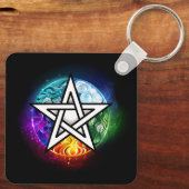 Wiccan pentagram schlüsselanhänger (Rückseite)