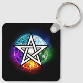 Wiccan pentagram schlüsselanhänger (Rückseite)
