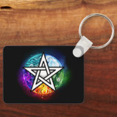 Wiccan pentagram schlüsselanhänger (Vorderseite)
