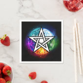 Wiccan pentagram serviette (Beispiel)