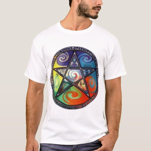 Wiccan Pentagram T-Shirt (Vorderseite)