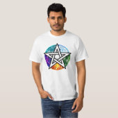 Wiccan pentagram T-Shirt (Vorne ganz)