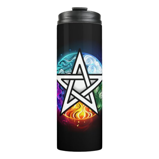 Wiccan pentagram thermosbecher (Vorderseite)