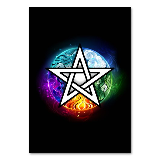 Wiccan pentagram tischnummer (Vorderseite)