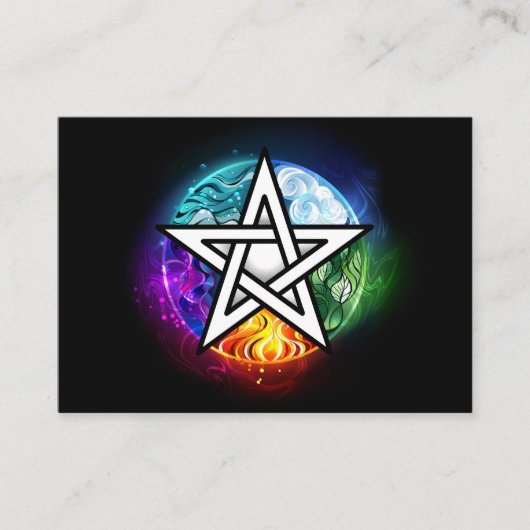 Wiccan pentagram treuekarte (Vorderseite)