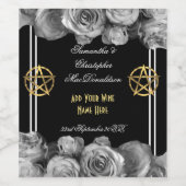 Wiccan Pentagramm Weinetikett (Einzelnes Label)