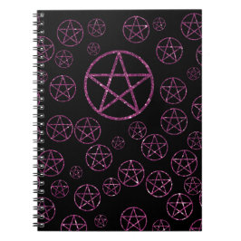 Wiccan Pink Pentagramm Journal 80 Lined Pages Notizblock