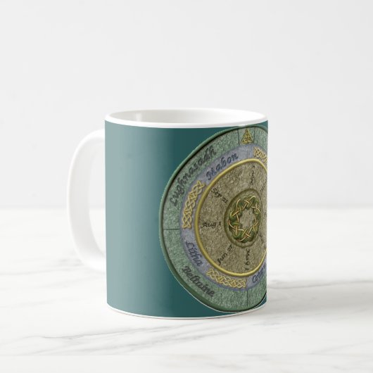 Wiccan Rad der Jahr-Tasse Kaffeetasse (Vorderseite Links)