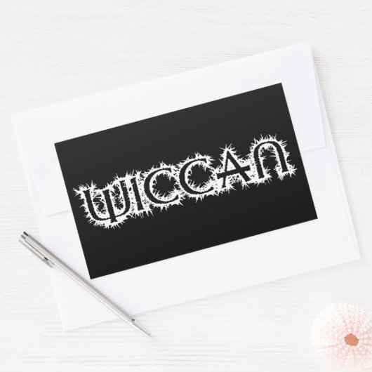 wiccan rechteckiger aufkleber (Umschlag)