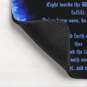 Wiccan Rede - blaue Flamme Mousepad (Ecke)