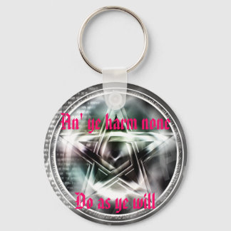 Wiccan Rede Key Chain Schlüsselanhänger