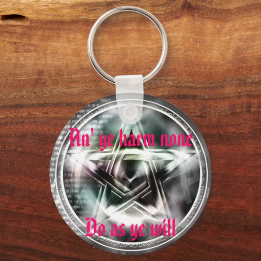 Wiccan Rede Key Chain Schlüsselanhänger (Vorderseite)