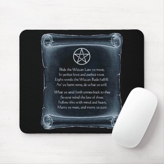Wiccan Rede Mousepad (Mit Mouse)
