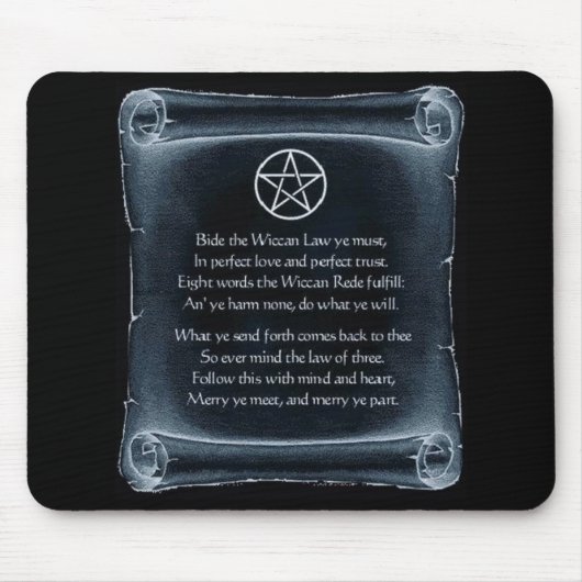 Wiccan Rede Mousepad (Vorne)