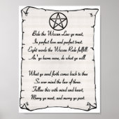 Wiccan Rede Poster (Vorne)